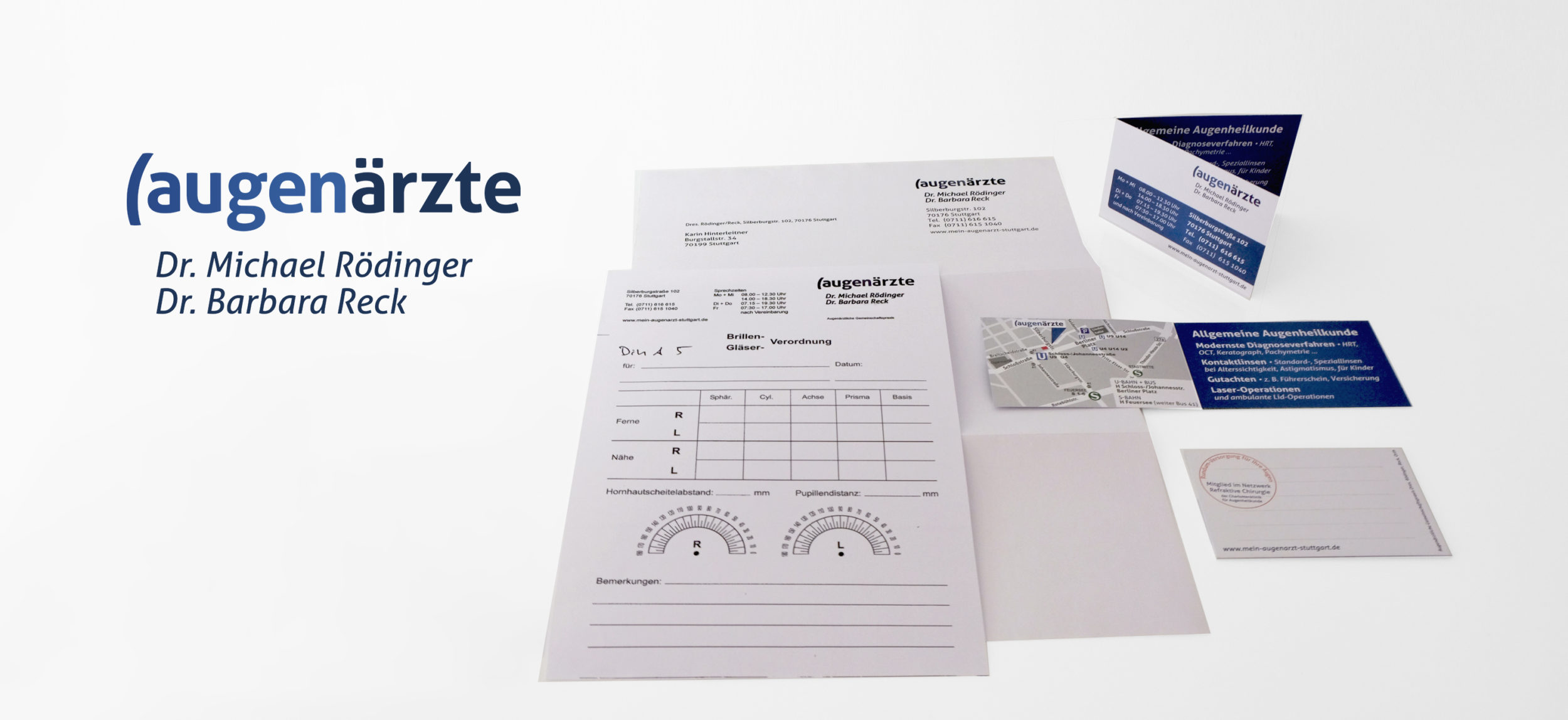 Augenärzte Reck-Rödinger Stuttgart - Print Praxisausstattung