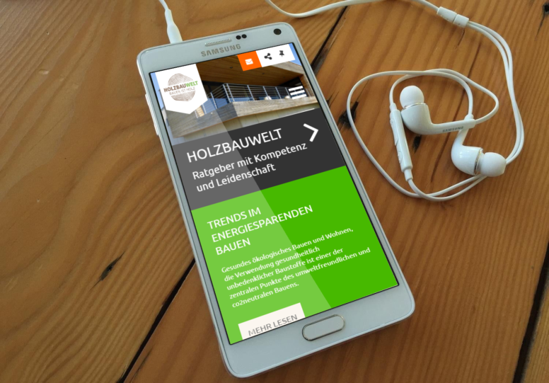 Holzbauwelt.de mobiles Layout